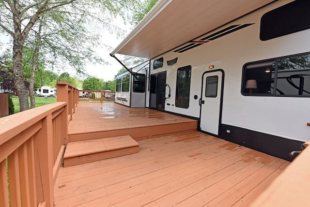 201 Kole Dr, Blairsville, GA 30512 - view of wooden terrace