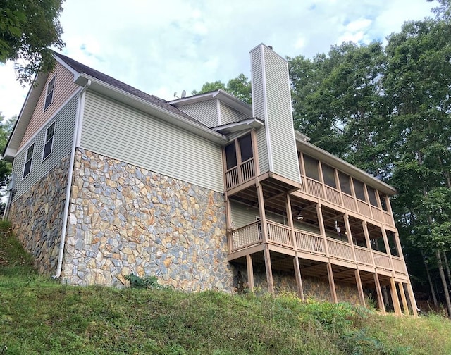 view of rear view of property