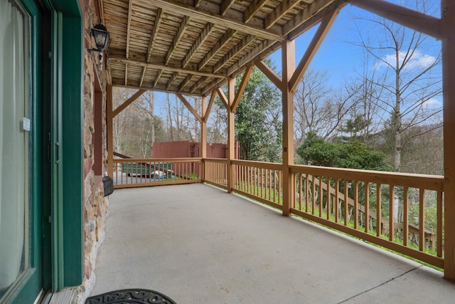 view of patio with fence