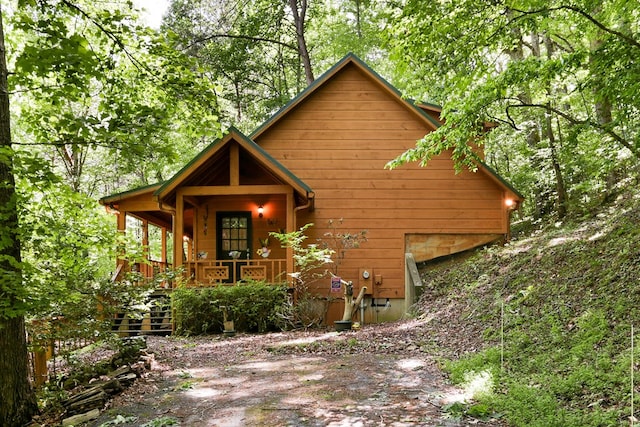 exterior space featuring a porch