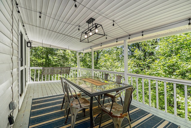 147 Hester Gap Rd, Cleveland, GA 30528 - wooden terrace featuring outdoor dining area