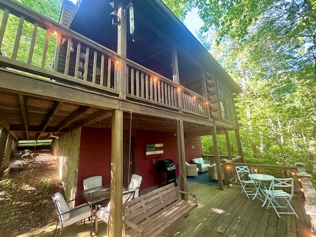 135 Tomahawk Trl, Blue Ridge, GA 30513 - deck with grilling area