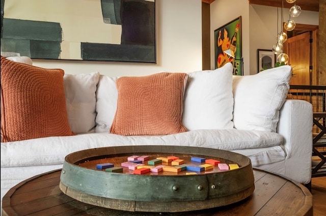 living room featuring wood-type flooring