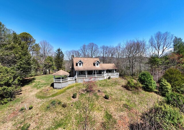 view of front of home with covered porch