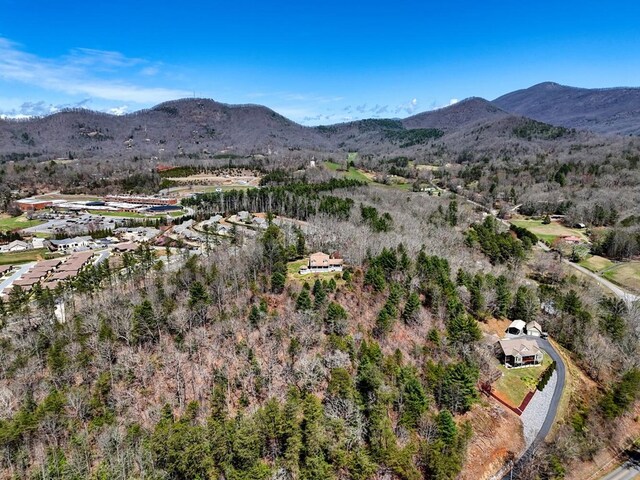 aerial view featuring a mountain view