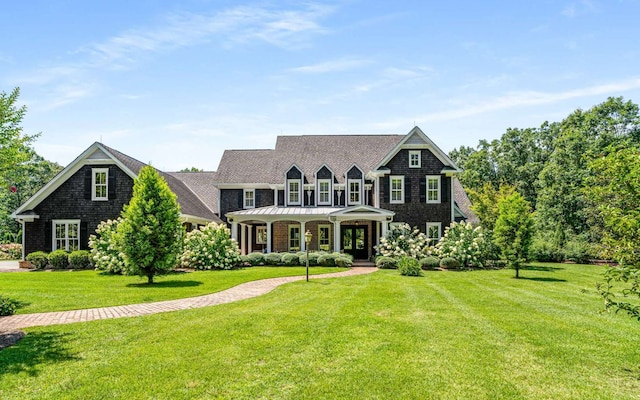 view of front of house featuring a front yard