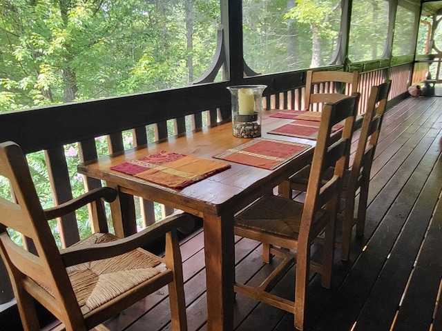 view of sunroom