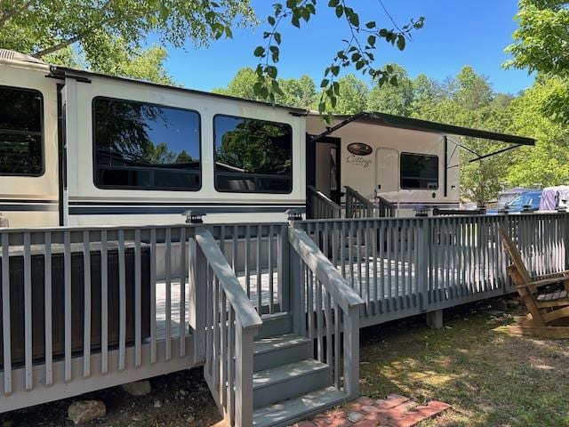 exterior space featuring a deck