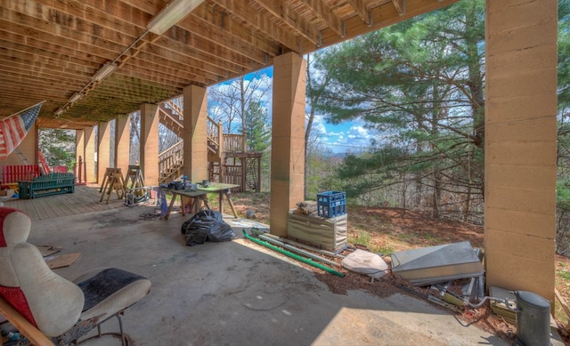 641/638 Timberwood Hills Rd, Murphy, NC 28906 - view of patio with stairs and a deck