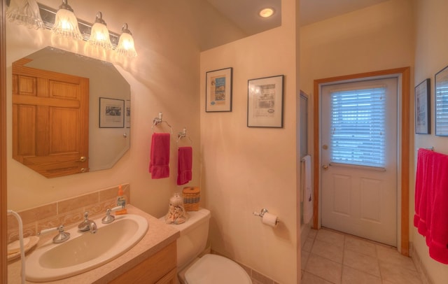 641/638 Timberwood Hills Rd, Murphy, NC 28906 - bathroom with toilet, tile patterned floors, and vanity