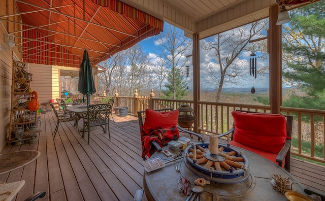 641/638 Timberwood Hills Rd, Murphy, NC 28906 - wooden deck featuring outdoor dining area
