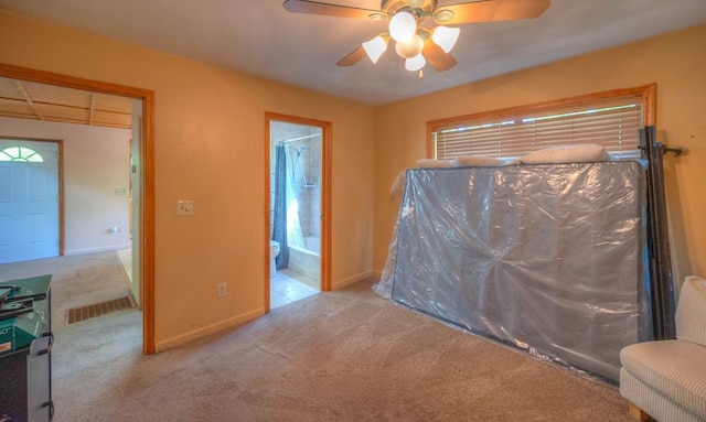 641/638 Timberwood Hills Rd, Murphy, NC 28906 - unfurnished bedroom with ceiling fan, ensuite bathroom, carpet, and baseboards