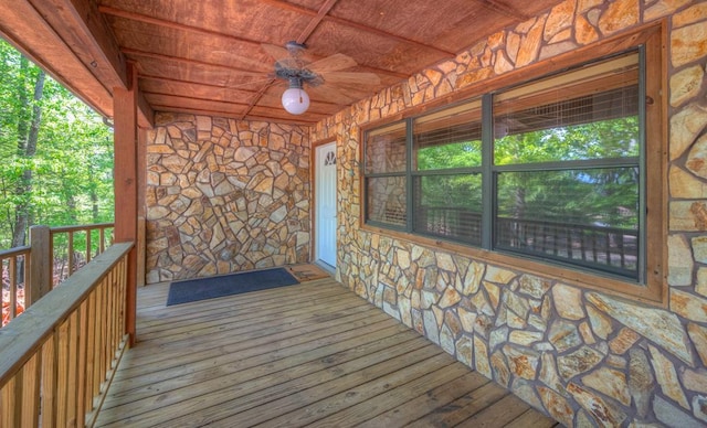 641/638 Timberwood Hills Rd, Murphy, NC 28906 - wooden terrace featuring ceiling fan