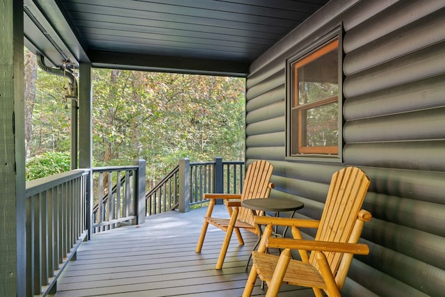 view of wooden deck