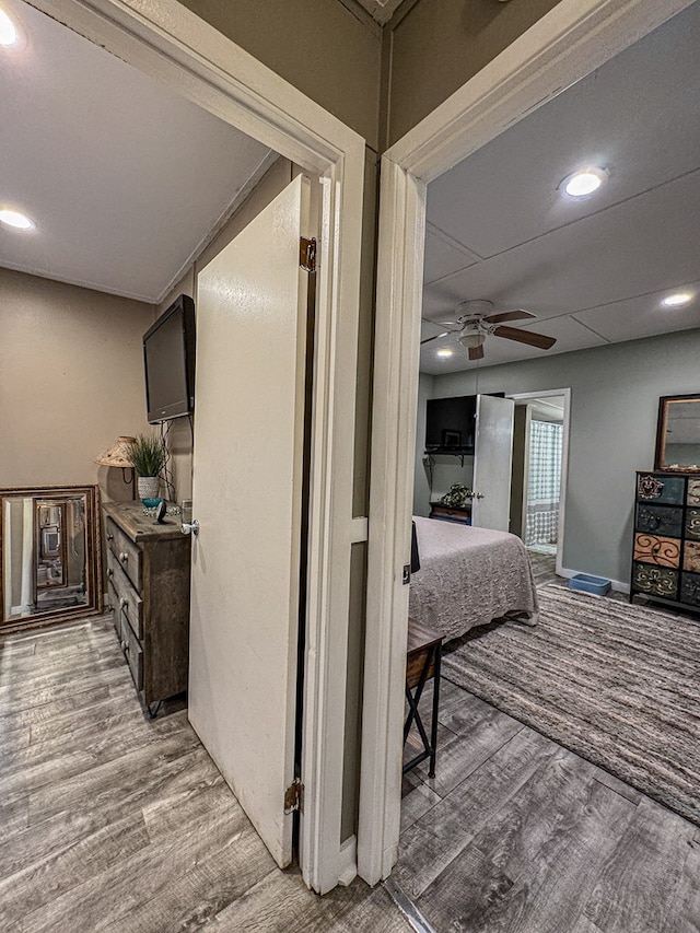 390 Pinebark Ln, Murphy, NC 28906 - hallway featuring light wood-style floors and recessed lighting