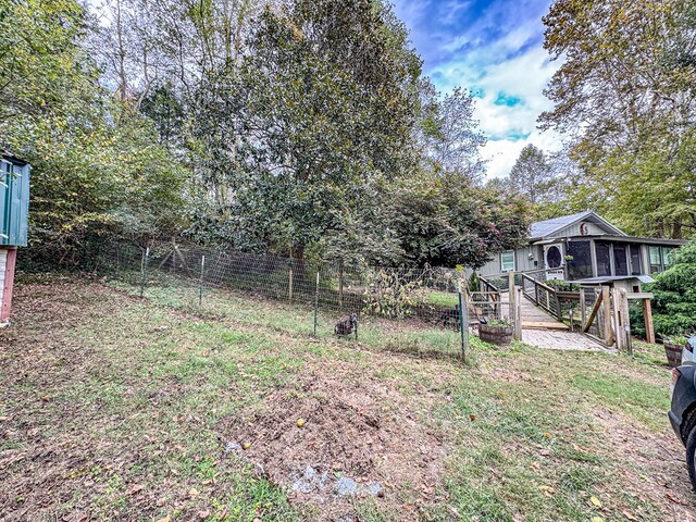 390 Pinebark Ln, Murphy, NC 28906 - view of yard with a sunroom