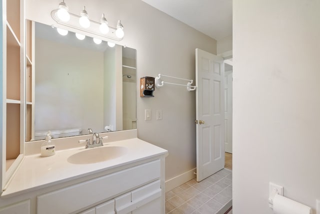 76 Misty River Ln, Hayesville, NC 28904 - full bath with tile patterned floors, vanity, and a shower