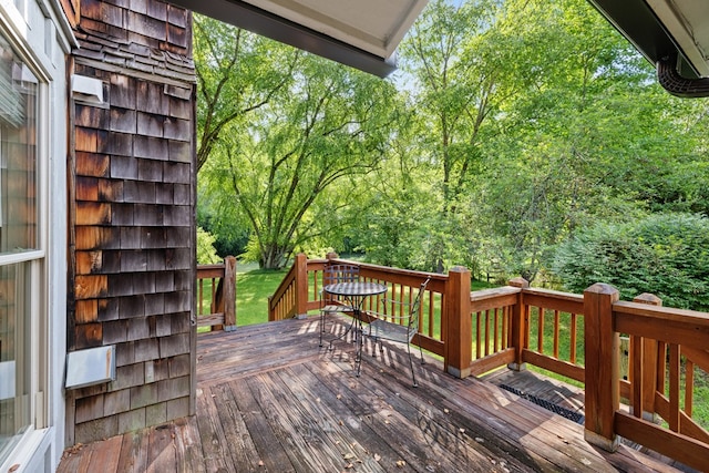 76 Misty River Ln, Hayesville, NC 28904 - deck with view of wooded area