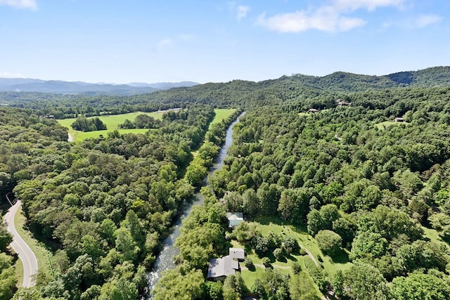 76 Misty River Ln, Hayesville, NC 28904 - bird's eye view of a heavily wooded area and mountains