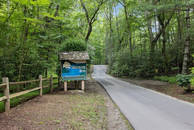 76 Misty River Ln, Hayesville, NC 28904 - view of asphalt road with a wooded view