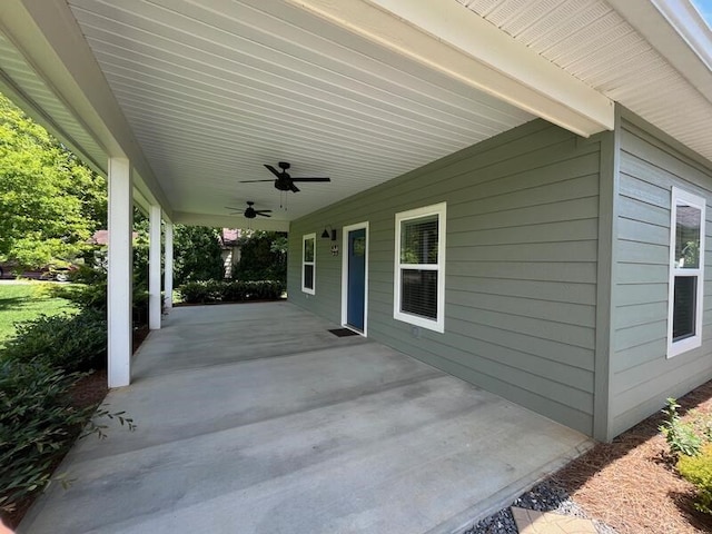 28 Arlington St, Hayesville, NC 28904 - view of patio / terrace featuring a ceiling fan