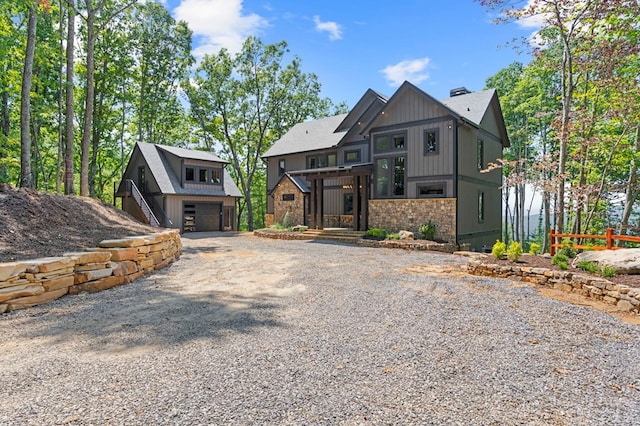 view of front of house featuring a garage