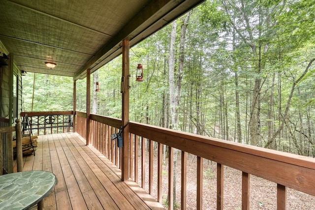 119 Blair Oaks Dr, Blairsville, GA 30512 - porch featuring a wooded view