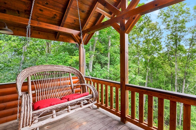 view of wooden deck