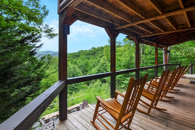 view of wooden terrace