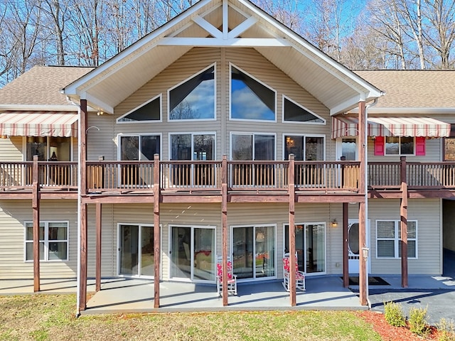 rear view of property with a patio area