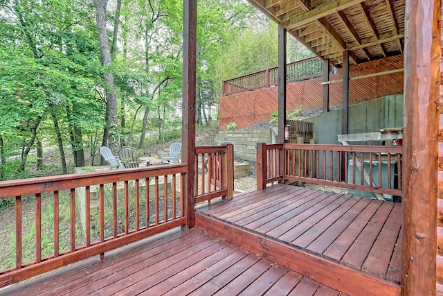 view of wooden deck