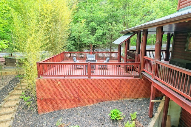 view of wooden terrace