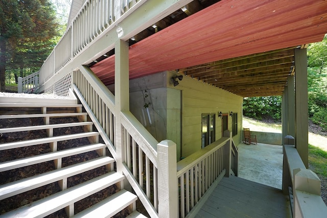 view of stairs