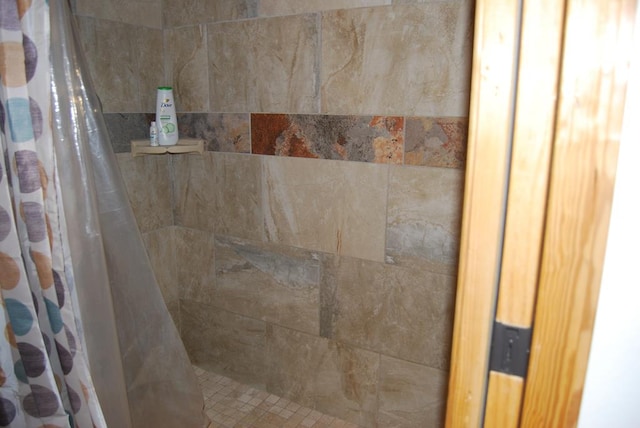 details with tiled shower