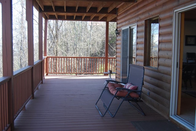 view of wooden terrace