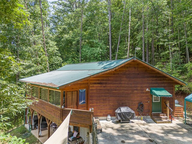 view of front of home with a patio