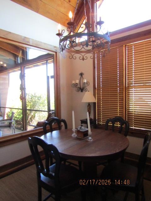 view of dining room