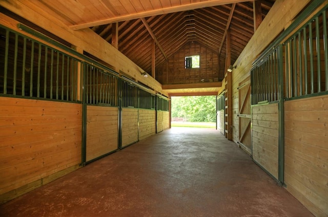 view of horse barn