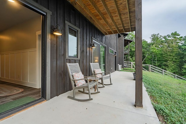 view of patio with fence