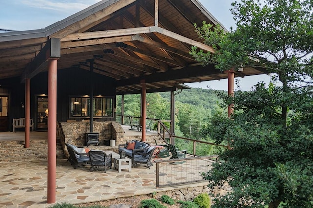 view of patio with an outdoor hangout area