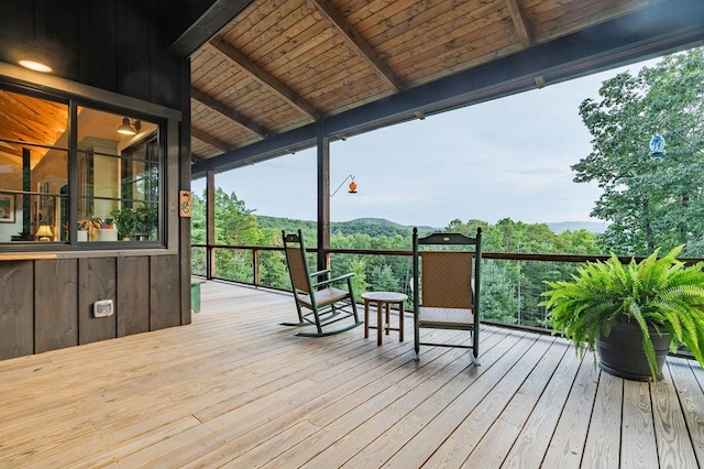 view of wooden terrace