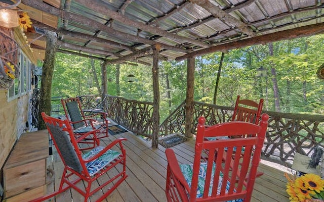 view of wooden terrace