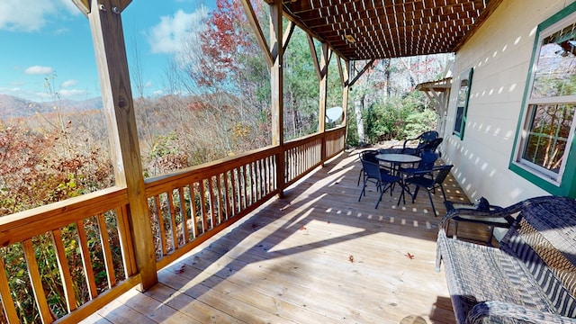 view of wooden terrace