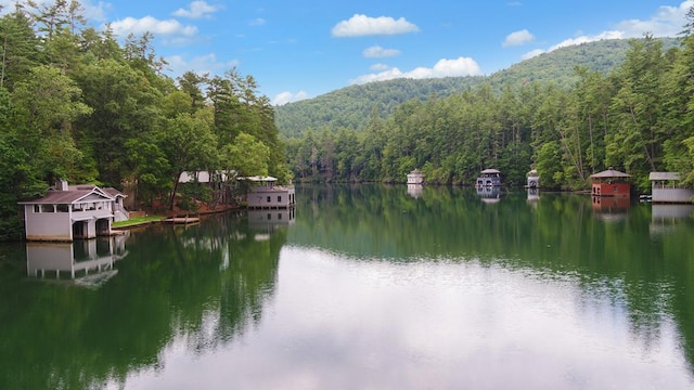 water view featuring a mountain view