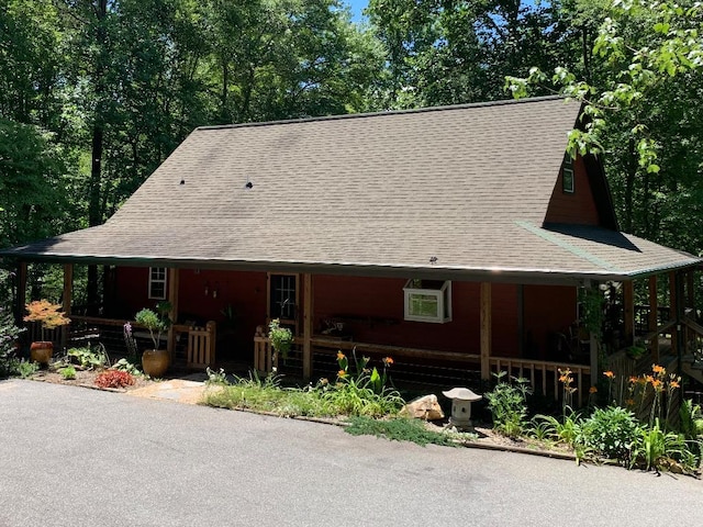 view of front of home with a porch