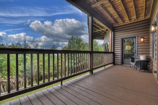 view of wooden terrace