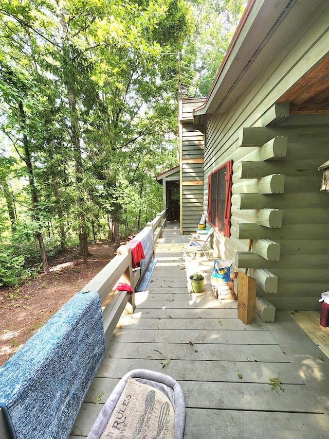 view of wooden terrace