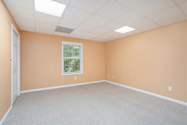 220 Oak Ridge Ln, Ellijay, GA 30536 - empty room featuring carpet and a drop ceiling