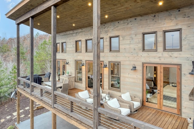 exterior space with an outdoor hangout area