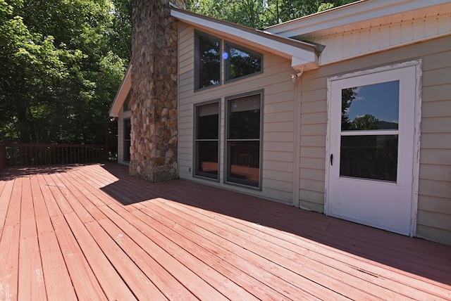 8300 Soapstone Creek Cir, Hiawassee, GA 30546 - view of wooden terrace